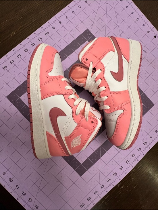 Nike Other - Nike 5Y Air Jordan 1 Mid GS Valentine’s Day 2023 Pink White Shoes DQ8423-616